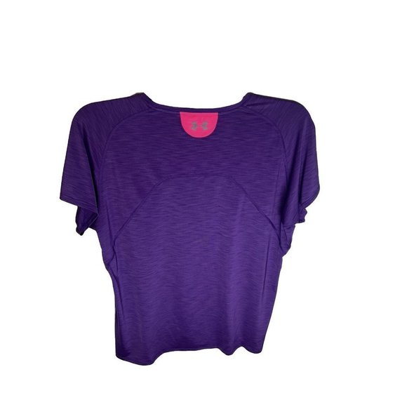Under Armour Women's Size XL Basic Semi-fitted Heatgear Purple Solid - Picture 2 of 9
